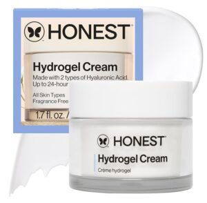 Honest Beauty Hydrogel Cream with Hyaluronic Acid | Lightweight, Moisturizing Water Cream | Gentle for Sensitive Skin, Fragrance Free, Vegan | 1.7 fl oz - Image 2