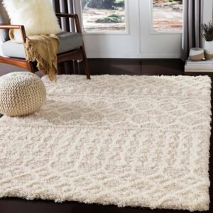 Livabliss Hapsburg Moroccan Shag Area Rug, 5'3" x 7'3", Beige - Image 2