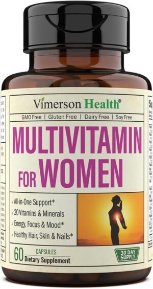 Multivitamin for Women - Daily Womens Multivitamin & Multimineral with Vitamin A, C, D, E, B12, Zinc & More. Essential Vitamins for Women for Energy, Focus, Hair Growth & Overall Health. 60 Capsules - Image 2