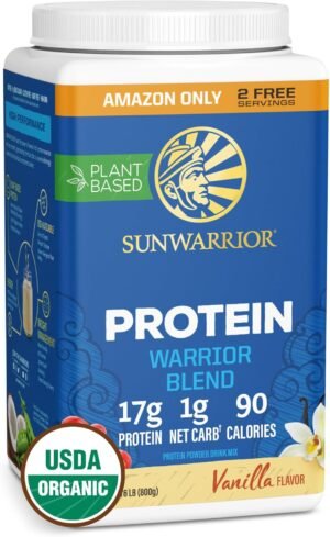 Organic Plant Based Protein Powder | Vegan Organic Protein Powder Vanilla Flavored with BCAA Amino Acids & Hemp Seed Pea Blend | Non-GMO Soy Dairy Filler & Gluten Free (Vanilla, 32 Servings) - Image 2