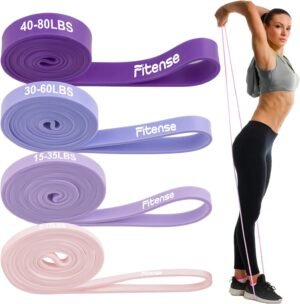 Pull Up Bands, Fitense Resistance Bands Set with Door Anchor, Stretching Assist Band, Portable Exercise, Muscle Training, Physical Therapy, Exercise Workout Bands for Working Out for Women - Image 2