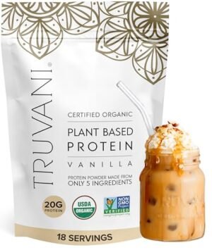 Truvani Vegan Protein Powder | Vanilla | 20g Organic Plant Based Protein | 18 Servings | Keto | Gluten & Dairy Free | Low Carb | No Added Sugar - Image 2