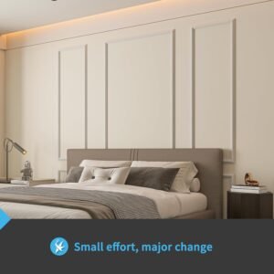 Art3d Pre-Cut Wall Molding Set of 6 pcs, Ready-to-Assemble Wainscoting Panels for Interior Wall Décor Living Room Bedroom Accent Wall - Installed with Glue, 3 Top 3 Bottom - Image 4