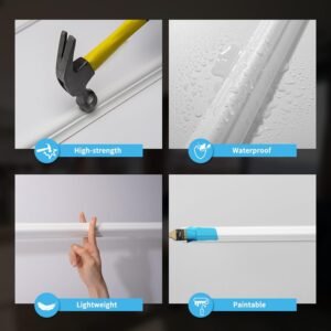 Art3d Pre-Cut Wall Molding Set of 6 pcs, Ready-to-Assemble Wainscoting Panels for Interior Wall Décor Living Room Bedroom Accent Wall - Installed with Glue, 3 Top 3 Bottom - Image 6