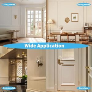 Art3d Pre-Cut Wall Molding Set of 6 pcs, Ready-to-Assemble Wainscoting Panels for Interior Wall Décor Living Room Bedroom Accent Wall - Installed with Glue, 3 Top 3 Bottom - Image 10