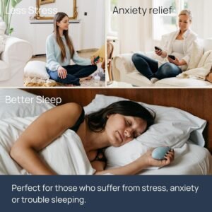 Breathing & Meditation Device - Instant Stress Relief, Anxiety Relief, Relaxation for Women & Men - Helps with Better Sleep, Stress, and Overall Health- Biofeedback Device - Black Grey - Image 6