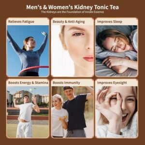 Ginseng Five Treasures Tea Kidney Tea, Traditional Chinese Herbal Tea, Natural Organic Kidney Cleanse Detox Tea for Women & Men, 7 Precious Ingredients Formula(1 Pack/25 Bags) - Image 6