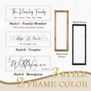 Last Name Signs for Home, Personalized Wall Decor, Framed Family Name Signs for Home Decor, Custom Wood Sign, Established Farmhouse sign, Housewarming Gift - Image 6