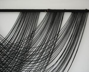 Flber Macrame Wall Hanging Black 59.00" W x 31.00" L Boho Wall Decor Large Boho Yarn Tapestry Living Room Bedroom Home Wall Décor - Image 7