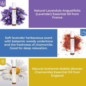 Benatu Essential Oil Roll On Set (Dream, Lavender, Chamomile), Aromatherapy Roller for Massage, Body Skin Care, Home - Natural Fragrance Gift for Women and Men - Image 3