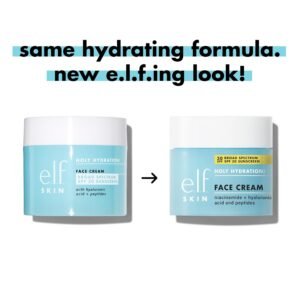 e.l.f. Holy Hydration! Face Cream, Broad Spectrum SPF 30 Sunscreen, Moisturizes & Softens Skin, Quick-Absorbing & Ultra-Hydrating,1.7 Ounce - Image 5