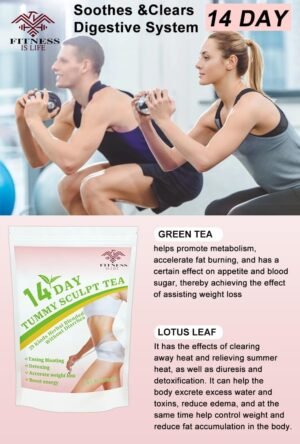 14-Day Flat belly Tea, Natural Weight Loss and Detox Blend, 30 Herbal Tea Bags,Fat burner,Belly Fats Burner,Reduce Bloating,Digestive Health,Slim Stomach - Image 3