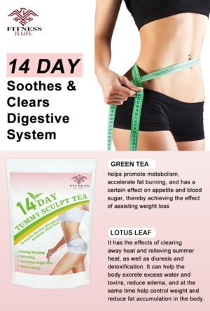 14-Day Flat belly Tea, Natural Weight Loss and Detox Blend, 30 Herbal Tea Bags,Fat burner,Belly Fats Burner,Reduce Bloating,Digestive Health,Slim Stomach - Image 6