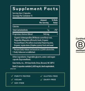 Gaia Herbs SleepThru - Natural Sleep Support Supplement with Organic Ashwagandha Root, Organic Magnolia Bark, Passionflower, and Jujube Date - 30 Vegan Liquid Phyto-Capsules (15-Day Supply) - Image 4
