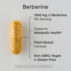 Sports Research Berberine - Herbal Ayurvedic Metabolic Health Support - 500 mg - 60 Capsules - Vegan Certified, Gluten-Free, Non-GMO - Image 3