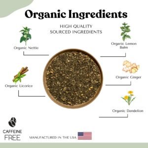 AutoimmuniTea – Soothing Tea Bags for Allergy Relief and Sinus Relief, Organic, Caffeine Free and USDA Certified, Blend of Lemon Balm, Ginger, Nettle, and Licorice, AIP Friendly - Image 4