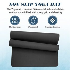 10 Pack Yoga Mats Bulk, 68'' x 24'' x 4mm Thick Yoga Mats for Kids and Adult Gym Mats Bundle Latex Free Exercise Mats with Non Slip Texture for Outdoor Yoga, Pilates or Workout (Black) - Image 3