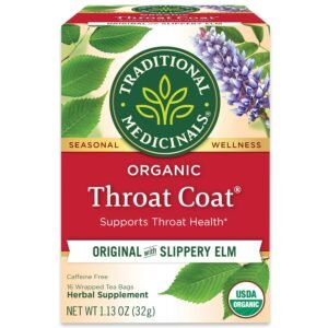 Traditional Medicinals Tea, Organic Throat Coat, Supports Throat Health, 16 Tea Bags - Image 2