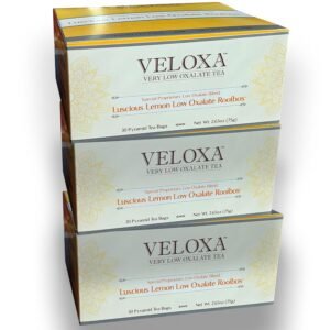 Veloxa Very Low Oxalate Tea (90 Pyramid Tea Bags (3 Cartons), Luscious Lemon Low Oxalate Rooibos) - Image 2