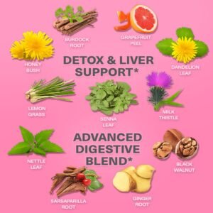 Detox Tea for Bloated Belly & Digestion | Loose Leaf Herbal Tea | Body and Colon Cleanse with Milk Thistle, Burdock Root, Senna Leaf | Digestive & Flat Tummy Tea | Natural Laxative - Image 5