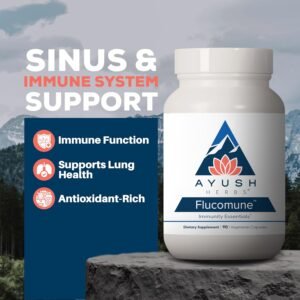 Ayush Herbs Flucomune - Immune Support Supplement, Sinus Support for Women & Men, Herbal Lung & Respiratory Balance for Adults - 90 Vegetarian Capsules (1 Count) - Image 3
