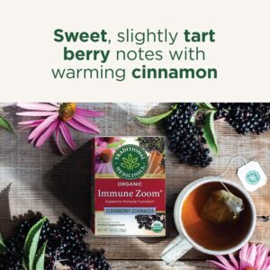 Traditional Medicinals Tea, Organic Immune Zoom Elderberry Echinacea, Supports Immune Function, 16 Tea Bags - Image 5