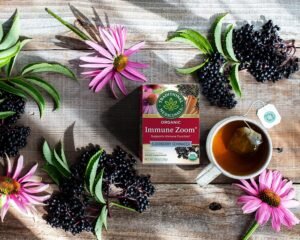 Traditional Medicinals Tea, Organic Immune Zoom Elderberry Echinacea, Supports Immune Function, 16 Tea Bags - Image 7