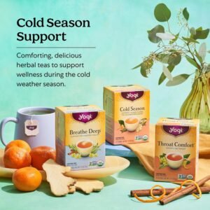 Yogi Tea Throat Comfort - 16 Bags per Pack (4 Packs) - Herbal Tea for Throats - Organic Throat Soothing - Includes Licorice Root, Wild Cherry Bark, Slippery Elm Bark & More - Image 6