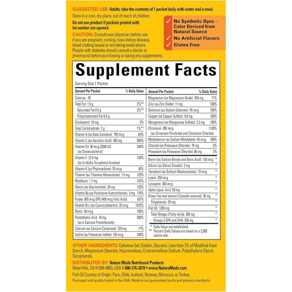 Nature Made Daily Diabetes Health Pack – 30 Packets for 30-Day Nutritional Support - Image 5