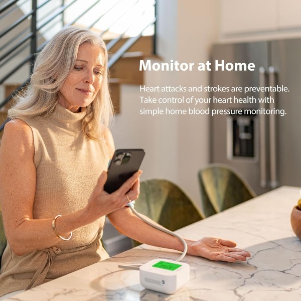 iHealth Track Smart Upper Arm Blood Pressure Monitor with Wide Range Cuff That fits Standard to Large Adult Arms, Bluetooth Compatible for iOS & Android Devices - Image 5