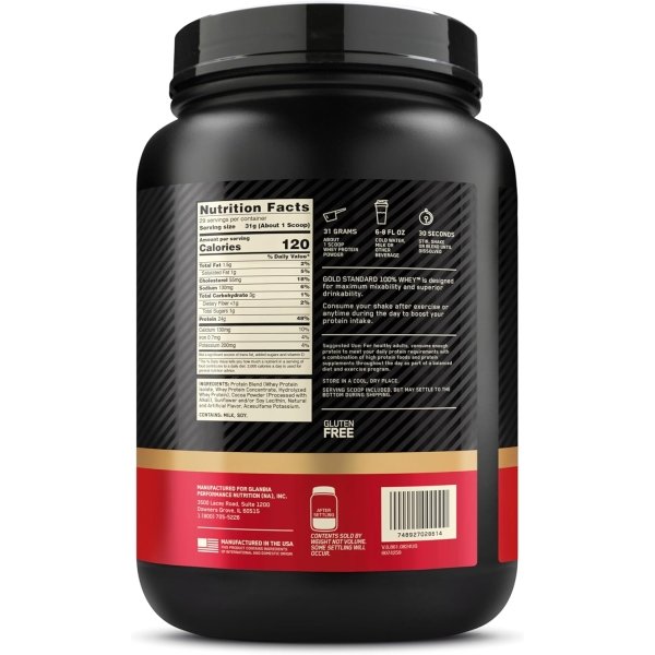 Optimum Nutrition Gold Standard 100% Whey Protein Powder, Double Rich Chocolate 1.98 Pound (Packaging May Vary) - Image 10