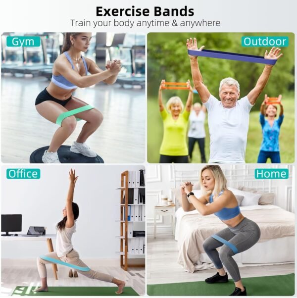 🌿 Resistance Bands for Working Out, Elastic Pilates Flexbands for Physical Therapy Yoga, Stretch Exercice Loop Bands for Booty Legs – Immunity, Bone & Wellness Support - Image 6