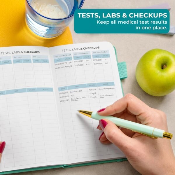 🌿 Clever Fox Diabetes Log Book – Daily Diabetic Food Journal with Blood Glucose Tracker – Blood Sugar Notebook for Diabetics Control (Mint Green) – Immunity, Bone & Wellness Support - Image 4