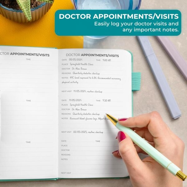 🌿 Clever Fox Diabetes Log Book – Daily Diabetic Food Journal with Blood Glucose Tracker – Blood Sugar Notebook for Diabetics Control (Mint Green) – Immunity, Bone & Wellness Support - Image 5