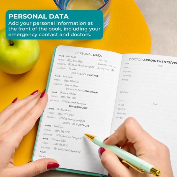 🌿 Clever Fox Diabetes Log Book – Daily Diabetic Food Journal with Blood Glucose Tracker – Blood Sugar Notebook for Diabetics Control (Mint Green) – Immunity, Bone & Wellness Support - Image 6