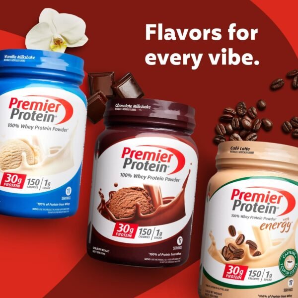 🌿 Premier Protein Powder, Vanilla Milkshake, 30g Protein, 1g Sugar, 100% Whey Protein, Keto Friendly, No Soy Ingredients, Gluten Free, 17 Servings, 23.3 Ounces – Immunity, Bone & Wellness Support - Image 3