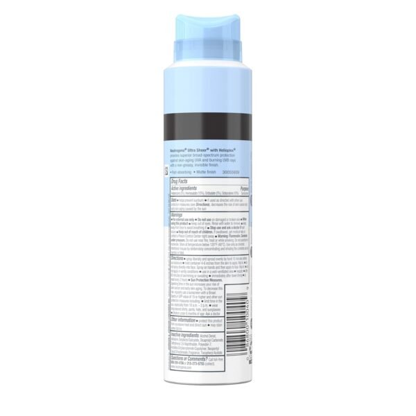 🌿 Neutrogena Ultra Sheer Body Mist Sunscreen Spray, Broad Spectrum SPF 70, Lightweight Spray Sunscreen, Non-Greasy & Water Resistant, Oil-Free & Non-Comedogenic UVA/UVB, 5 oz, Pack of 3 – Immunity, Bone & Wellness Support - Image 8