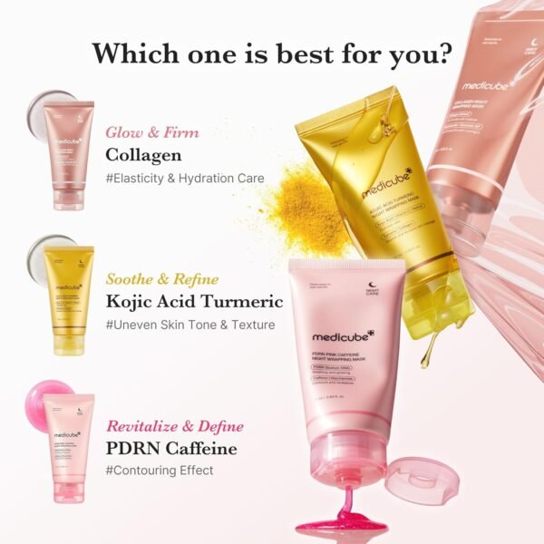 🌿 medicube Collagen Overnight Wrapping Peel Off Facial Mask Pack - Elasticity & Hydration Care, Reduces Sagging & Dullness - Hydrolyzed Collagen For Glowing Skin - Korean Skin Care, 2.53 fl.oz – Immunity, Bone & Wellness Support - Image 6