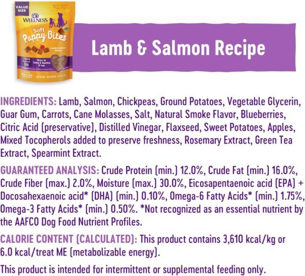 🌿 Wellness Puppy Treats, Natural, Training Treat, Grain Free, Soft Lamb & Salmon (8 Ounce Bag) – Immunity, Bone & Wellness Support - Image 8