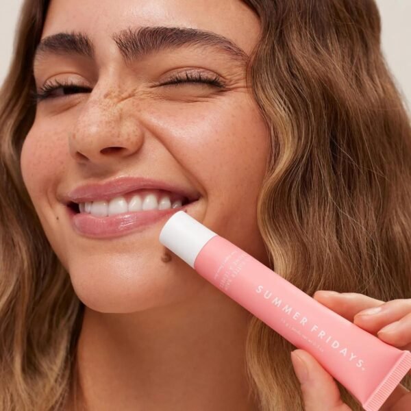 Summer Fridays Tinted Lip Butter Balm - Conditioning Vegan Lip Balm for Instant Moisture, Shine & Hydration - Sheer-Tinted, Soothing Skincare - Pink Sugar (.5 Oz) - Image 4