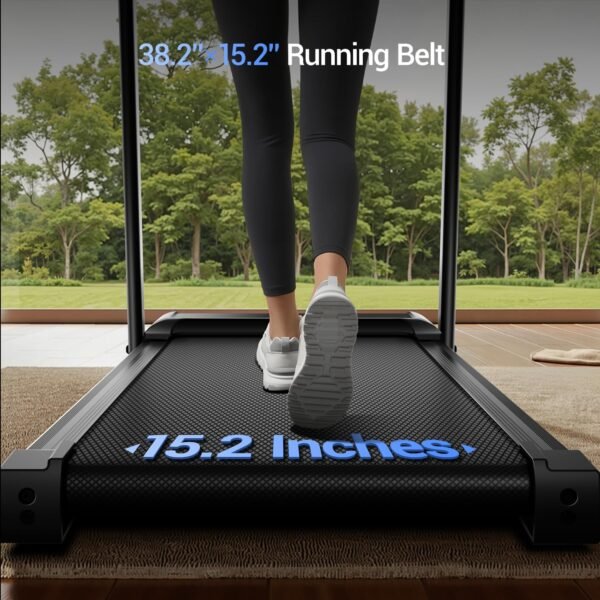 3-in-1 Treadmill with 14% Incline, Portable Treadmills for Home with Handle, Foldable Treadmills with 300 Lbs Weight Capacity, 3.0HP Quiet Walking Pad Treadmill, Three Touch Screen - Image 6