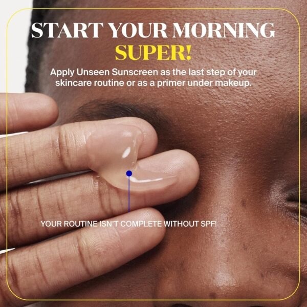 Supergoop! Unseen Sunscreen SPF 50 Invisible Sun Protection for Face - Broad Spectrum Face Sunscreen + Makeup-Gripping Primer - Weightless, Scentless, Oil Free - For All Skin Types - 1.7 fl oz - Image 7