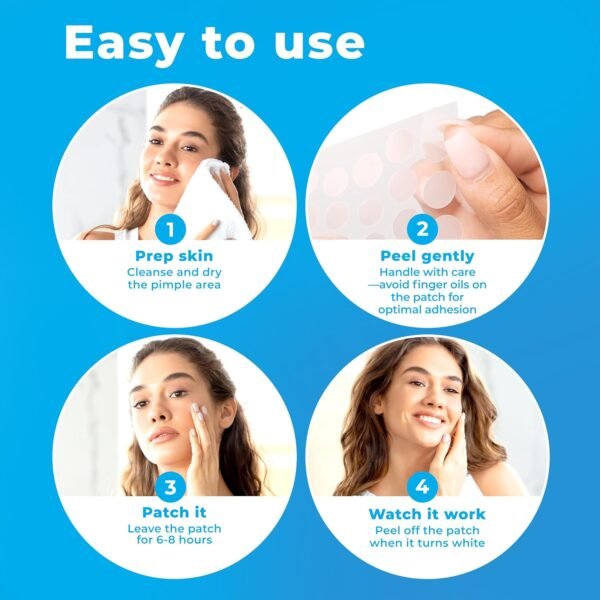 Pimple Patches for Face (120 Patches), Hydrocolloid Acne Patches with Tea Tree Oil, Pimple Patch Pimple Stickers - Hydrocolloid Patch Acne Dots - Acne Pimple Patches For Face - Zit Patches - Image 7