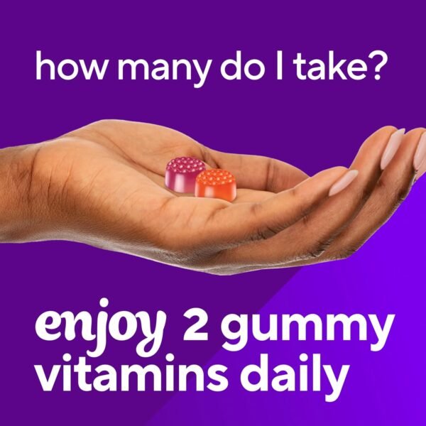 vitafusion Vitamin D3 Gummies, Bone and Immune Support, Peach, Blackberry, Strawberry Flavored, 50 mcg D3 Gummy Vitamin Supplement, 75 Day Supply, 150 Count - Image 9