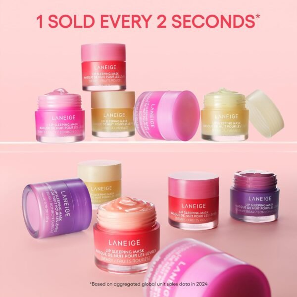 LANEIGE Lip Sleeping Mask: Nourish, Hydrate, Vitamin C, Murumuru & Shea Butter, Antioxidants, Flaky, Dry Lips - Image 9