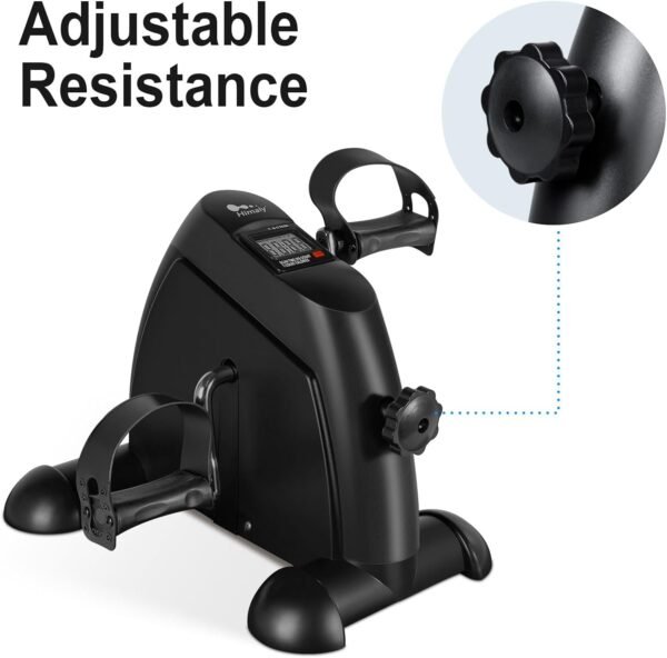 Mini Exercise Bike, himaly Under Desk Bike Pedal Exerciser Portable Foot Cycle Arm & Leg Peddler Machine with LCD Screen Displays - Image 3