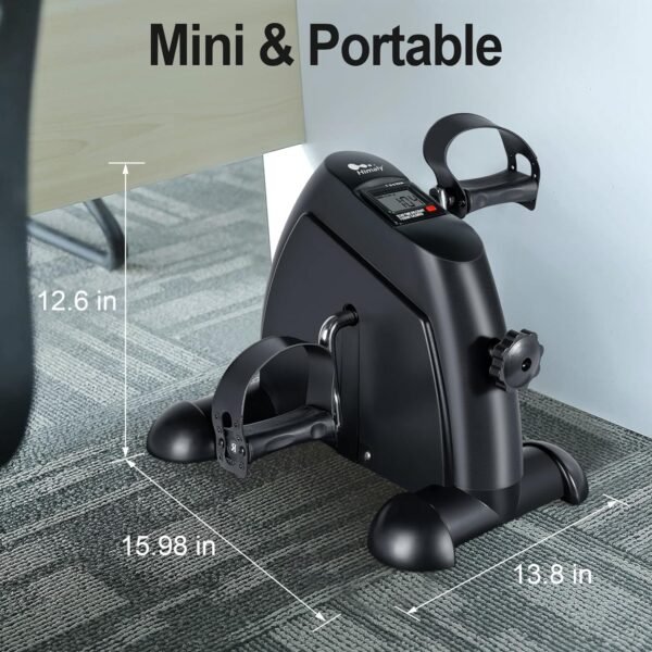 Mini Exercise Bike, himaly Under Desk Bike Pedal Exerciser Portable Foot Cycle Arm & Leg Peddler Machine with LCD Screen Displays - Image 6