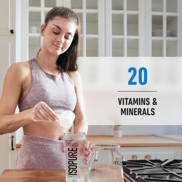 Isopure Zero Carb 100% Pure Whey Isolate Protein Powder, Lactose Free, Gluten Free, With Vitamins, Creamy Vanilla, 25g Protein Per Serving, 3 Lbs, 44 Servings (Packaging May Vary) - Image 7