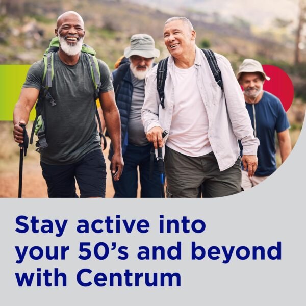 Centrum Silver Men's 50+ Multivitamin with Vitamin D3, B-Vitamins, Zinc for Memory and Cognition - 200 Tablets - Image 6