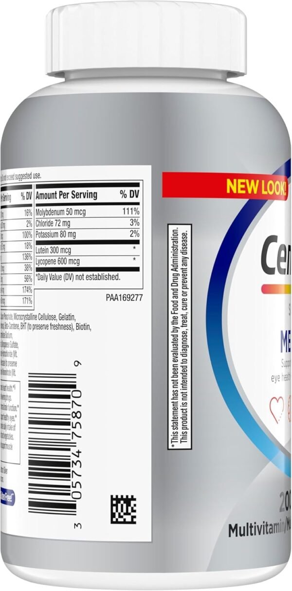 Centrum Silver Men's 50+ Multivitamin with Vitamin D3, B-Vitamins, Zinc for Memory and Cognition - 200 Tablets - Image 10